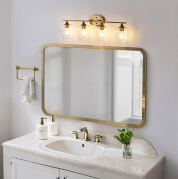 Jayne Iron/Glass Cottage Rustic LED Vanity Light